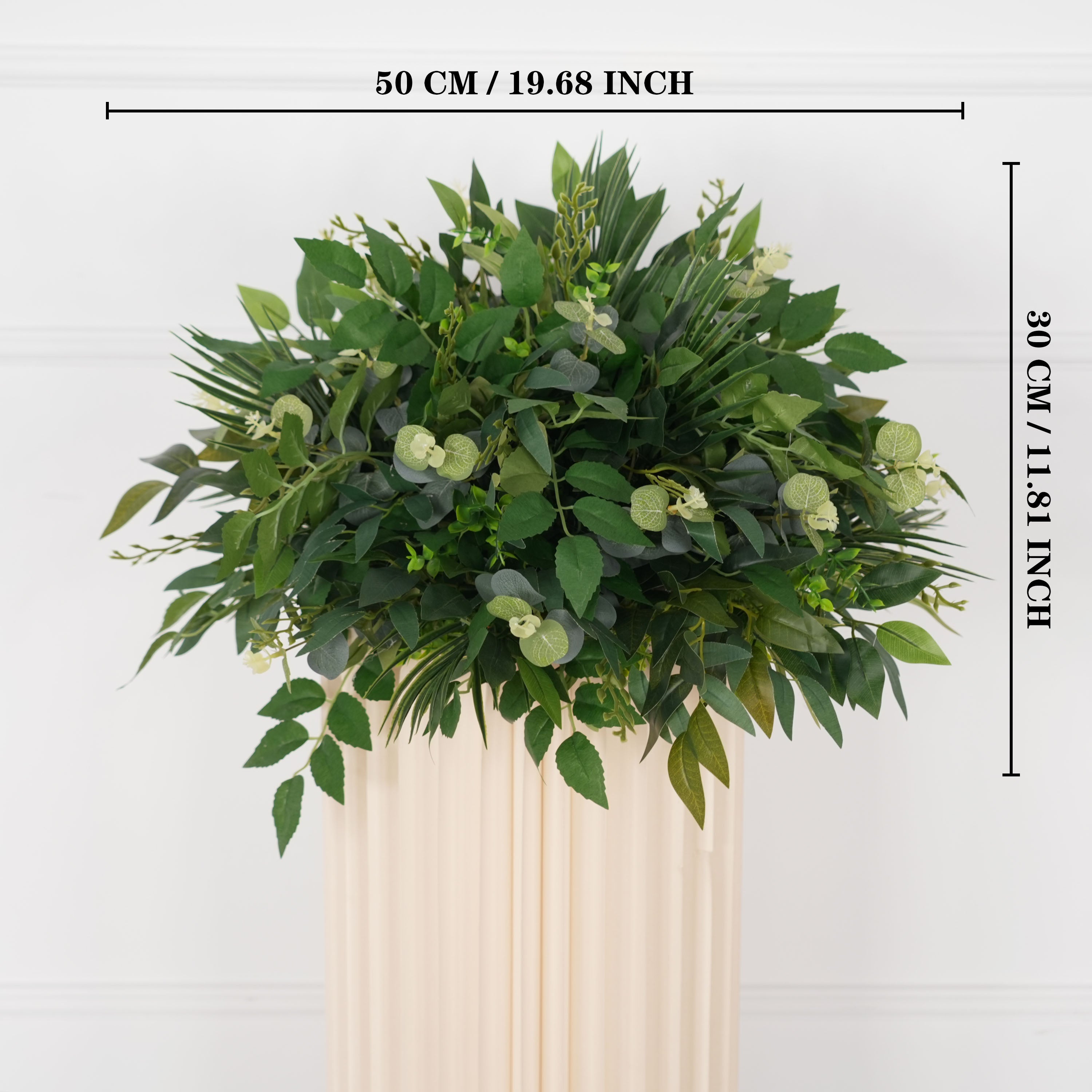 Uflower Green Leaf Table Centerpiece Floral Ball Wedding Table Decoration